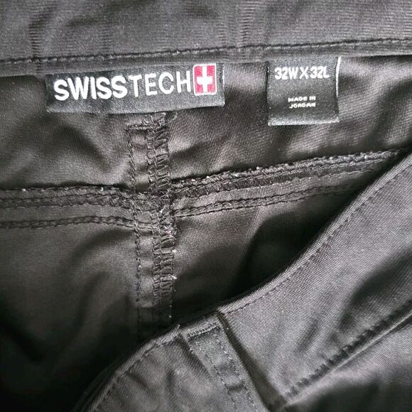 Swiss Tech Men's 32x 32L Black Pants Stretch - Picture 4 of 6